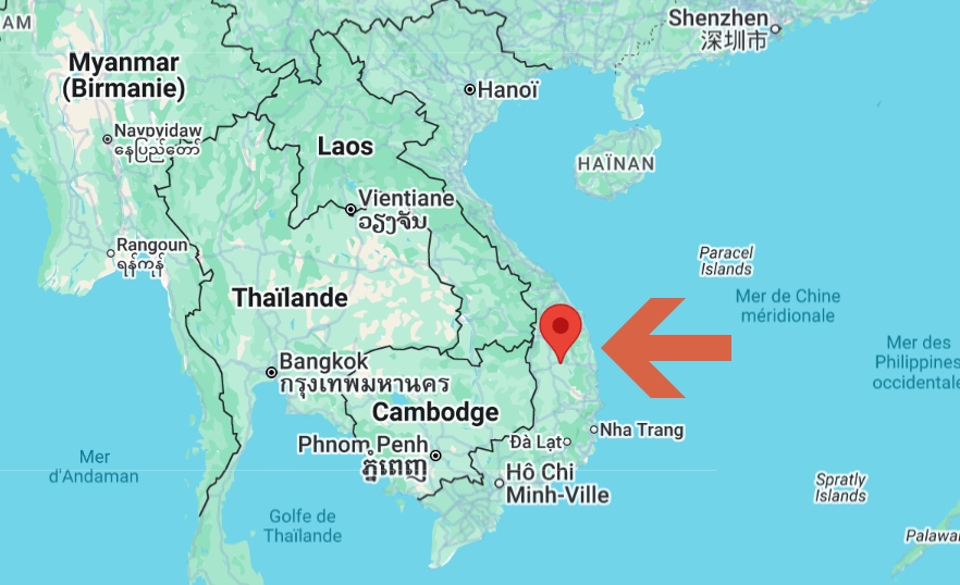 ou se trouve le vietnam