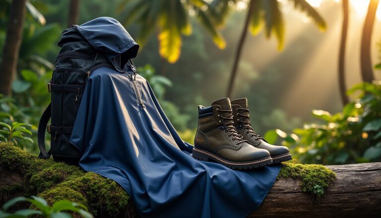découvrez les équipements indispensables pour votre voyage au vietnam : poncho imperméable, chaussures adaptées et sac étanche pour protéger vos affaires sous la pluie.