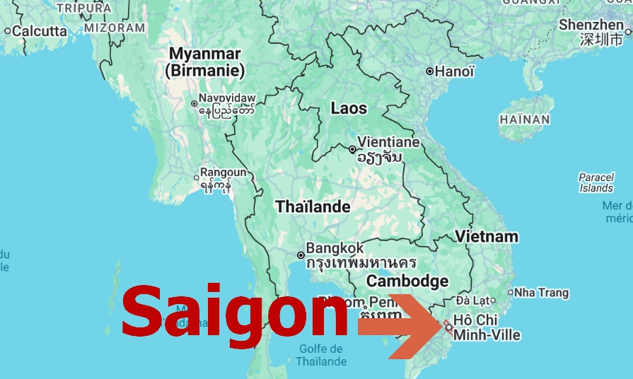 ou se trouve saigon ho chi minh ville sur la carte du monde