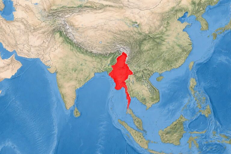 découvrez l'emplacement exact du myanmar sur la carte du monde et explorez sa position géographique en asie du sud-est.