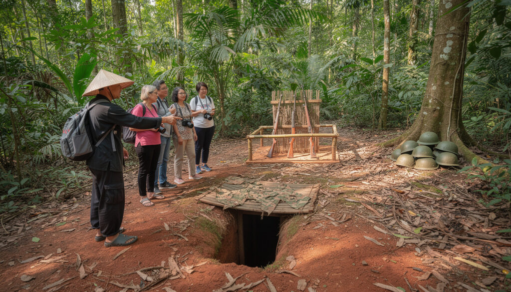 découvrez les activités incontournables aux tunnels de cu chi à hô chi minh-ville, un site historique fascinant chargé d'histoire et d'aventure.