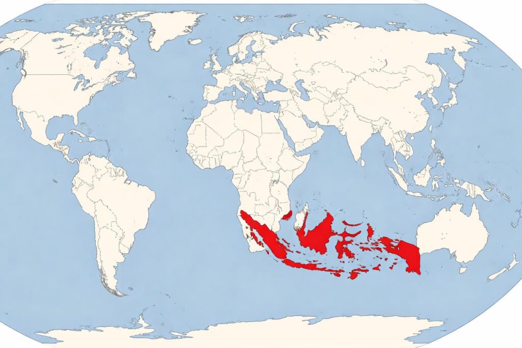 découvrez la localisation précise de l’indonésie sur la carte du monde, ses principales îles et son positionnement géographique en asie du sud-est.