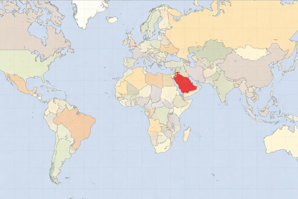découvrez l'emplacement précis de l'irak sur la carte du monde et apprenez-en davantage sur sa situation géographique au moyen-orient.