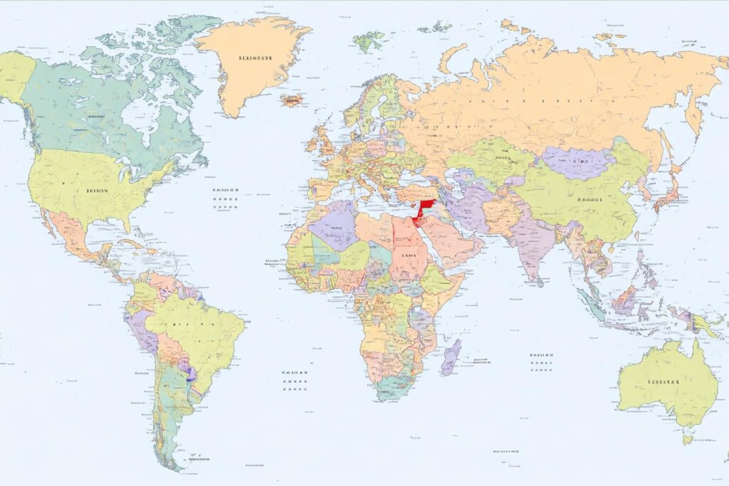 découvrez l'emplacement exact de la jordanie sur la carte du monde et explorez sa position géographique au moyen-orient.