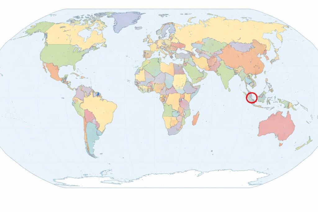 découvrez l'emplacement précis de singapour sur la carte du monde et explorez sa position géographique stratégique en asie du sud-est.
